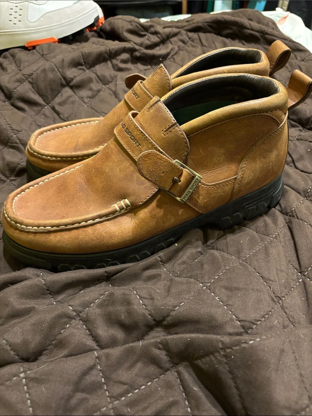 Polo by Ralph Lauren Tan Leather Slip-Ons
